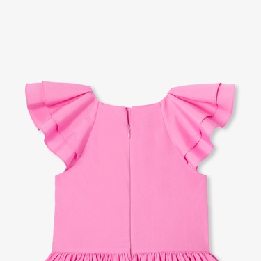  Jacadi Paris Kız Çocuk Fırfır Kollu Haute Couture Elbise