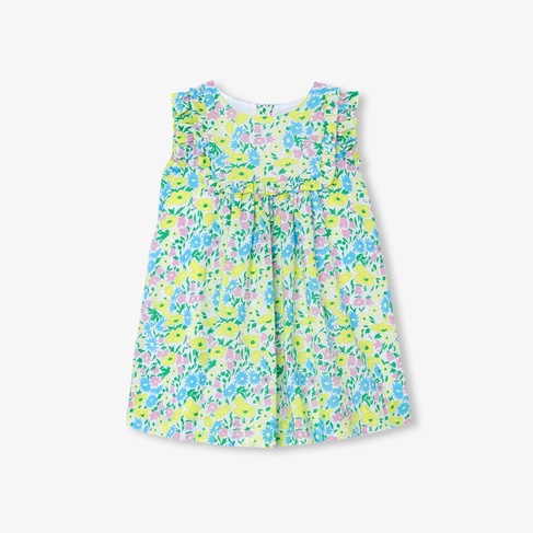  Jacadi Paris Kız Bebek Çiçek Desenli Kolsuz Elbise