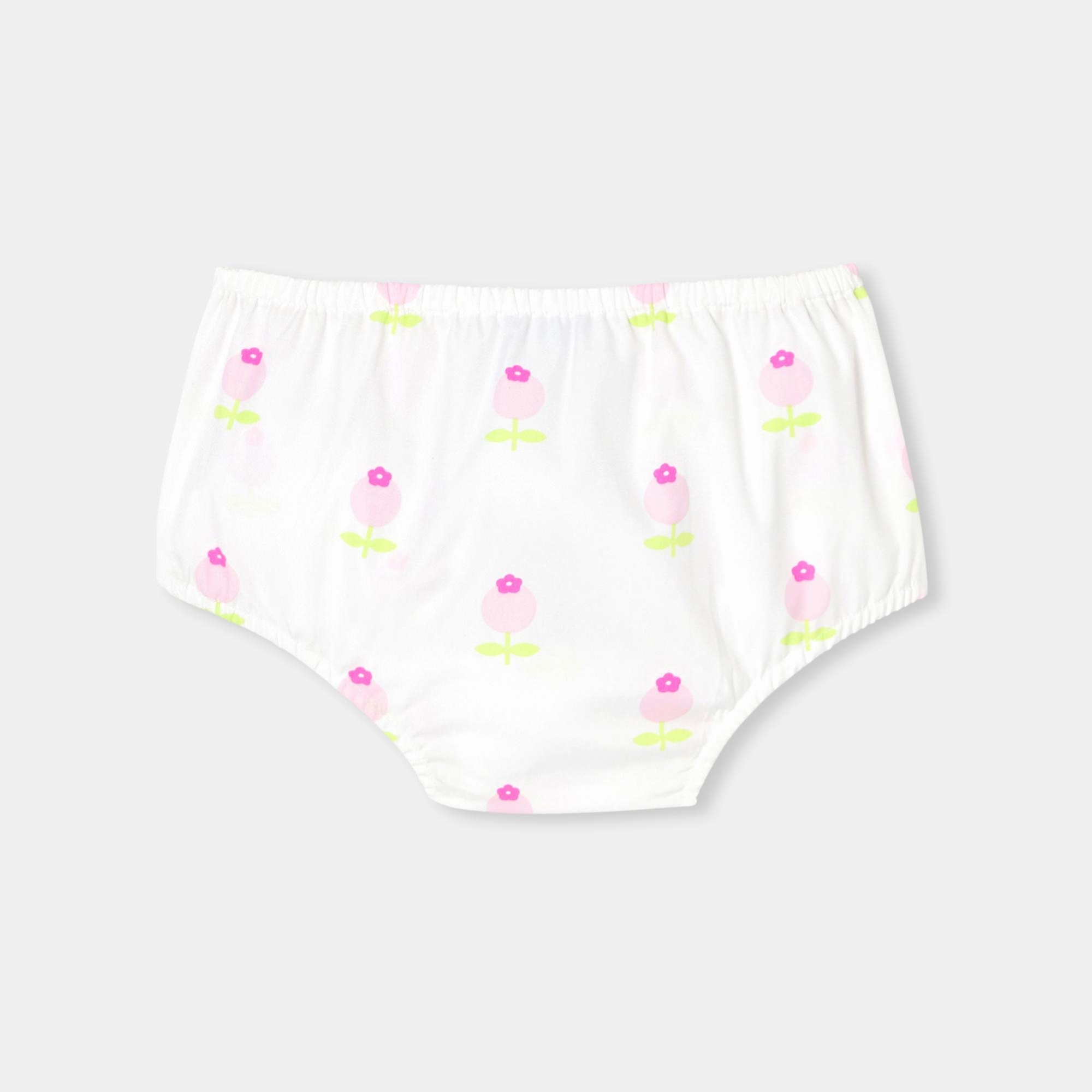 Jacadi Paris Yenidoğan Kız Bebek Çiçek Motifli Poplin Elbise