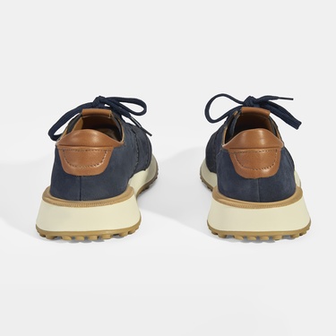 Erkek Lacivert Süet Bağcıklı Günlük Ayakkabı