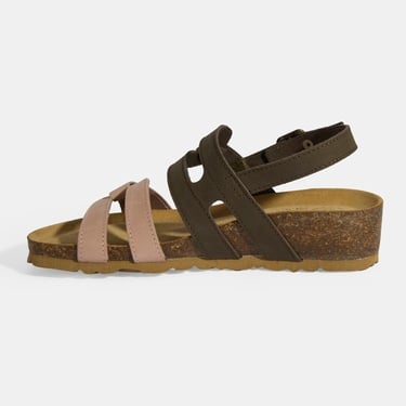  Kahve Kadın Toka Detaylı Sandalet