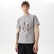 ERKEK BASKILI BİSİKLET YAKA GRİ T-SHIRT