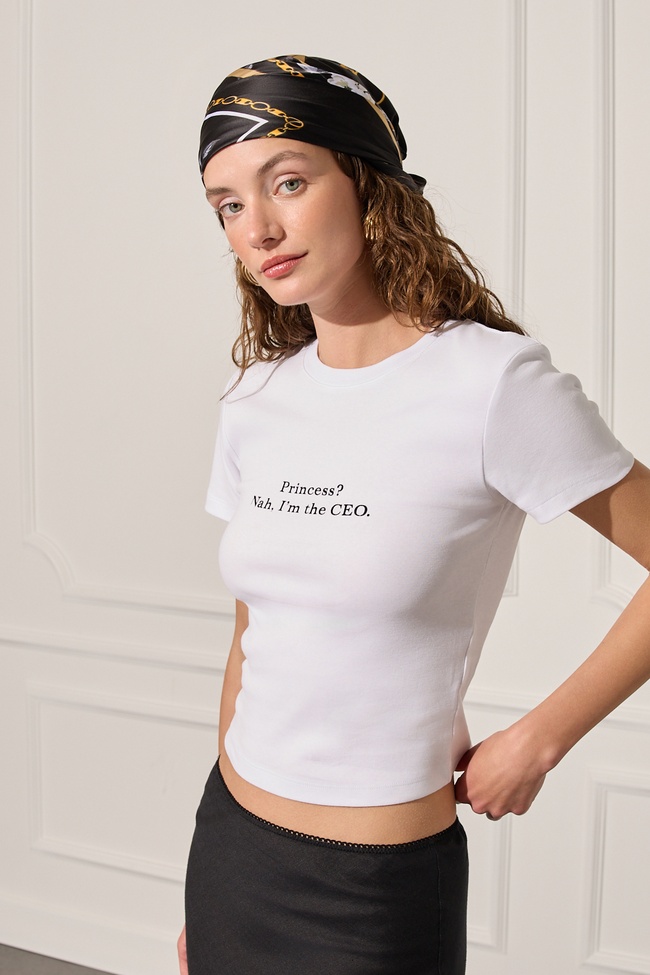  Baskılı Crop Tshirt