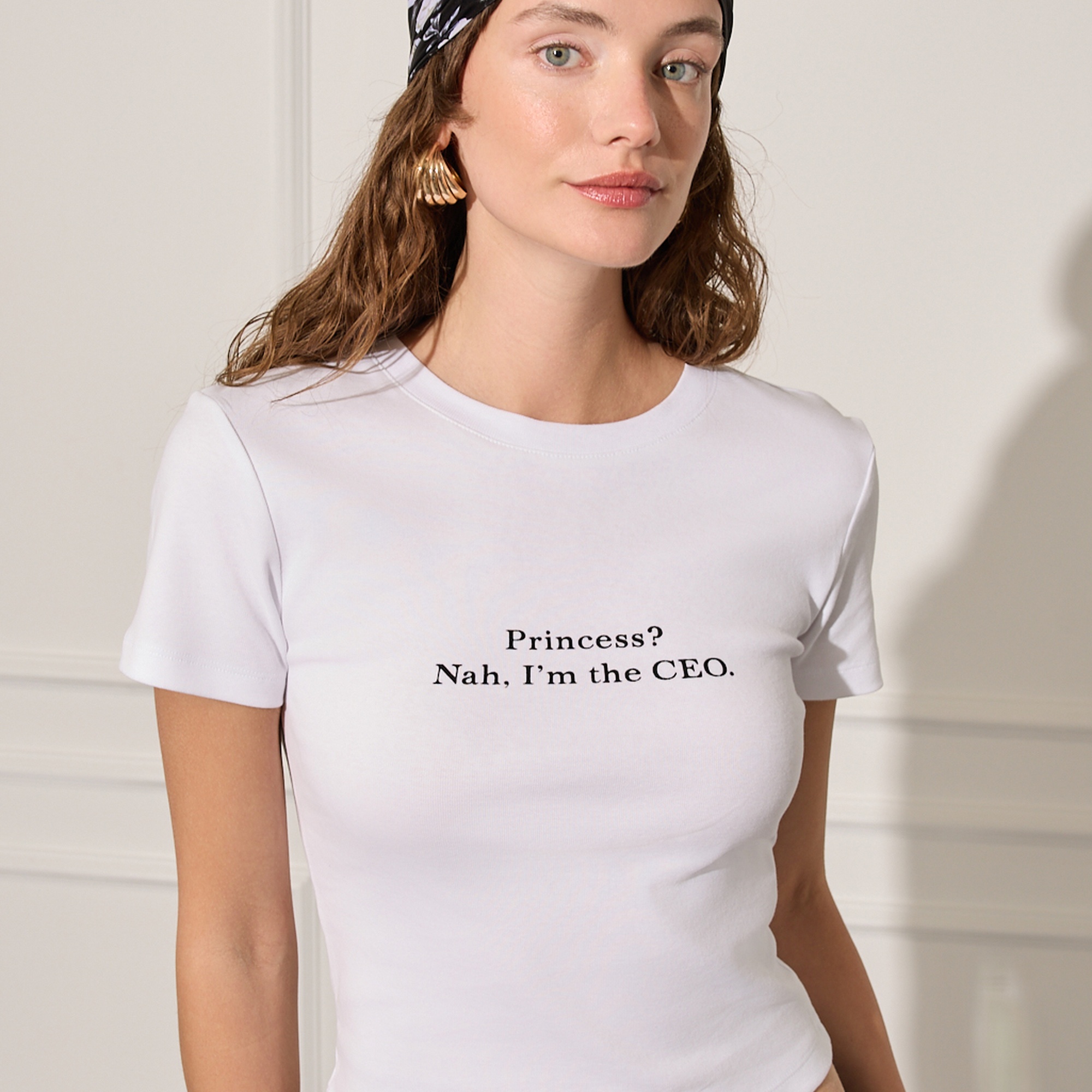 Baskılı Crop Tshirt