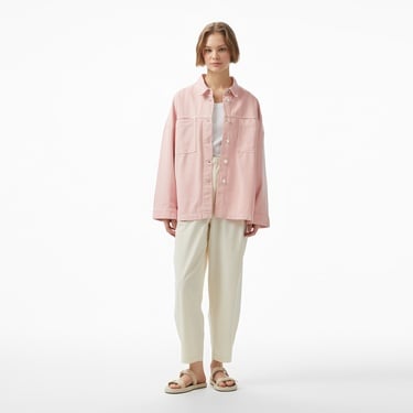  Nautica Kadın Pembe Oversize Fit Gömlek