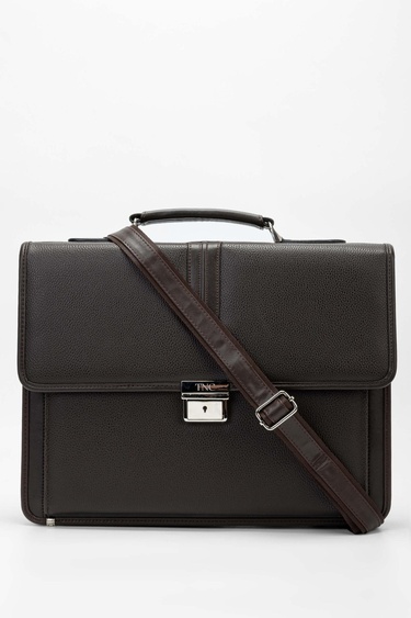  Tamer Tanca Erkek Vegan Kahverengi Evrak Çantası