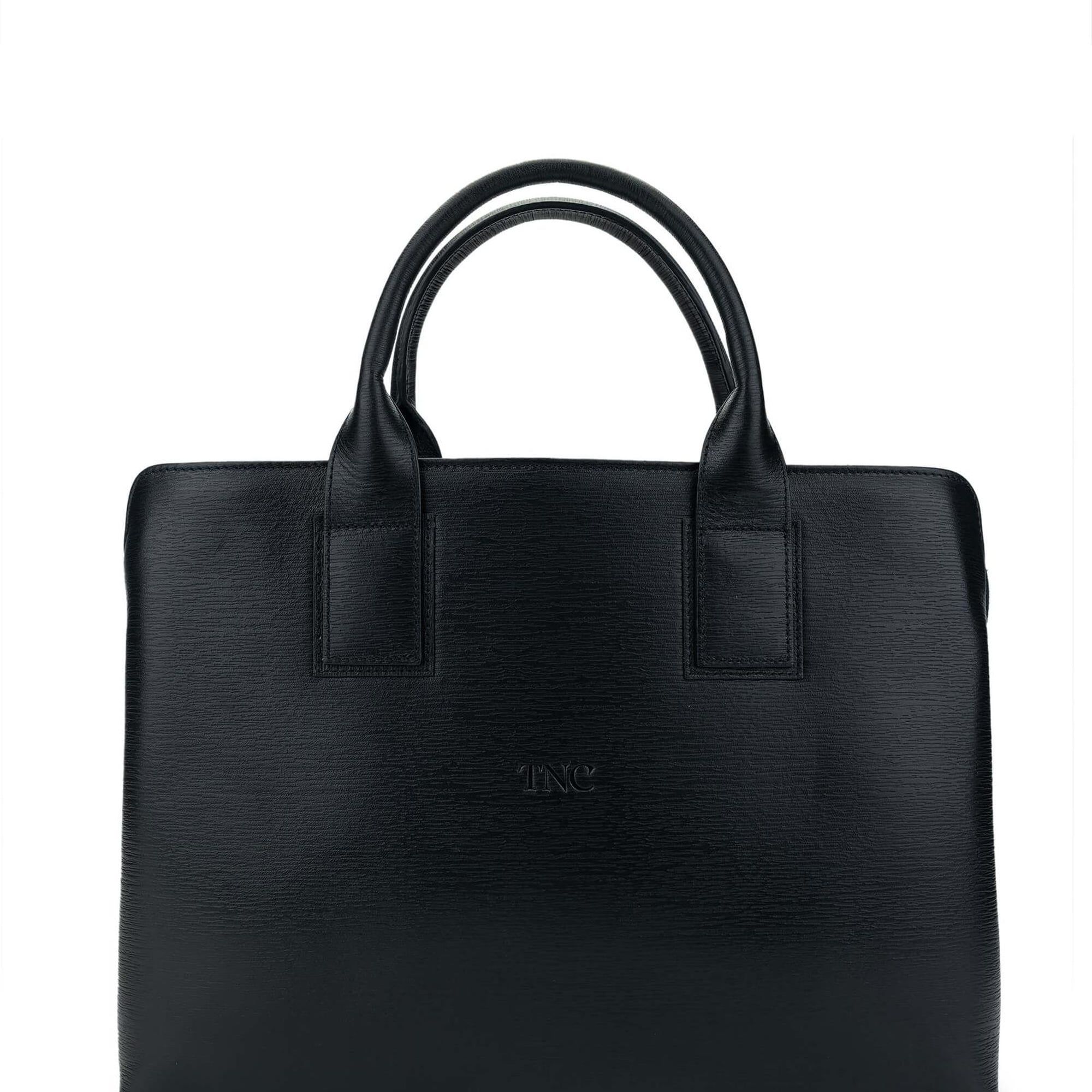 Tamer Tanca Erkek Hakiki Deri Siyah Evrak Çantası