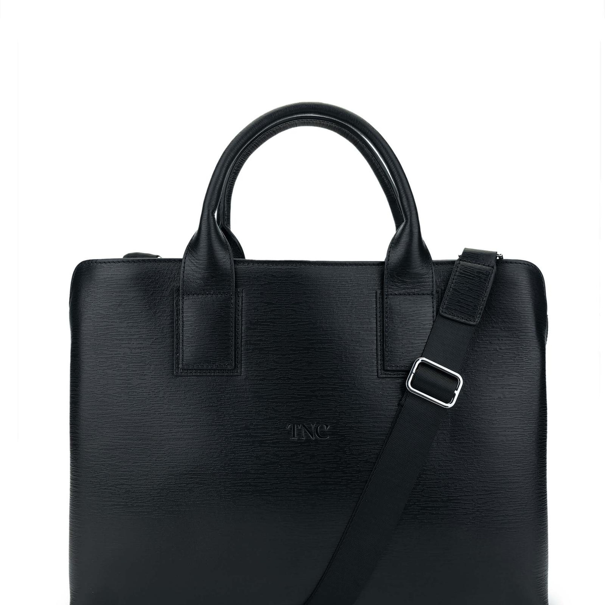 Tamer Tanca Erkek Hakiki Deri Siyah Evrak Çantası