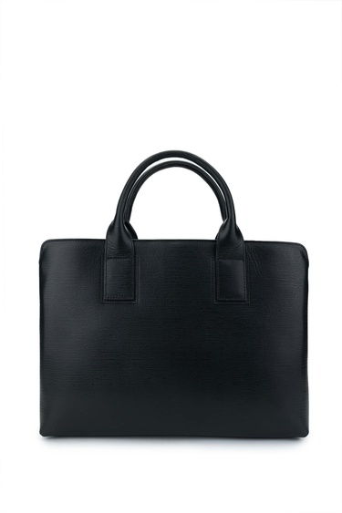  Tamer Tanca Erkek Hakiki Deri Siyah Evrak Çantası