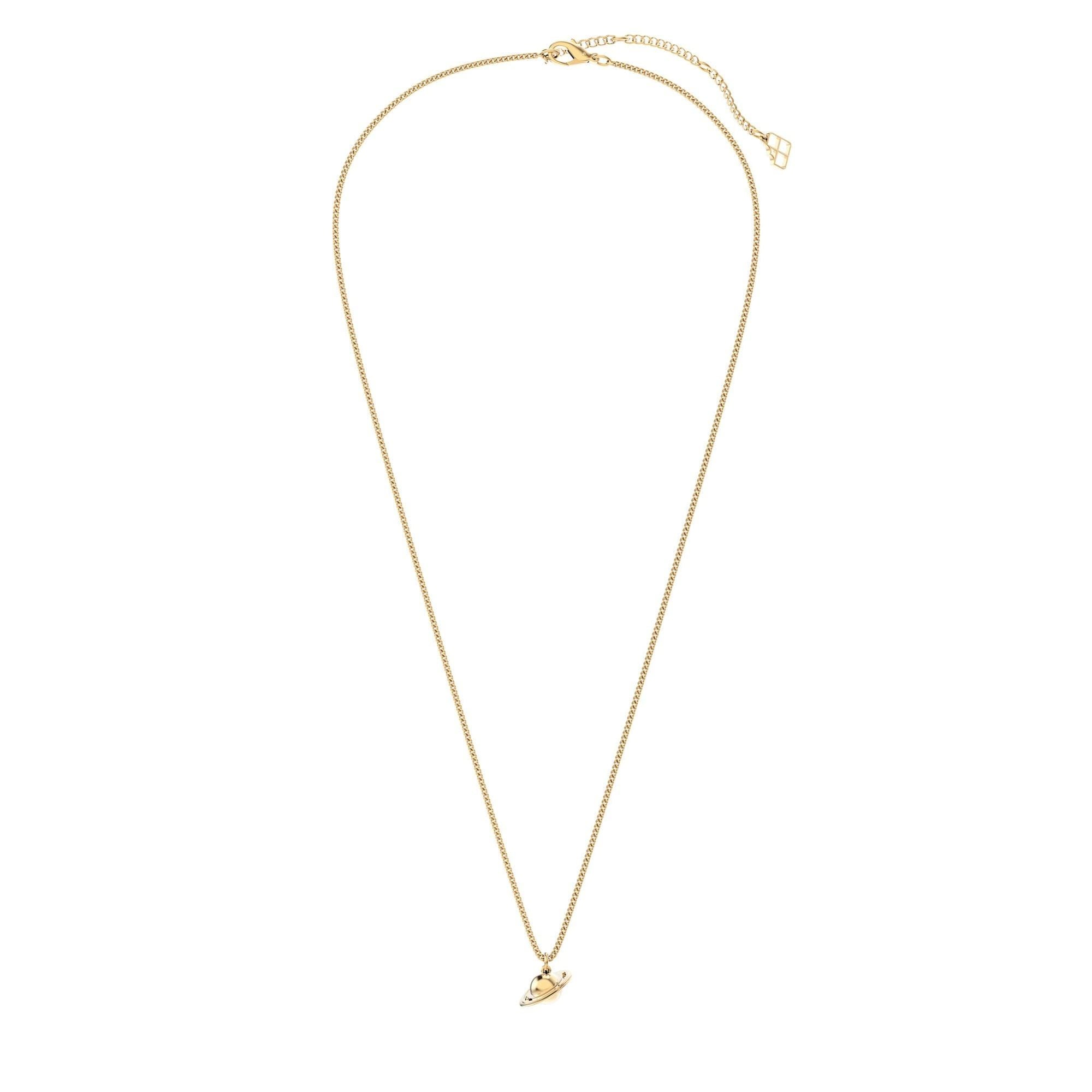 Chocli 18 Ayar Altın Kaplama Satürn Kolye