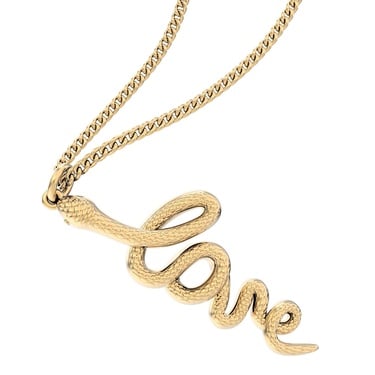  Chocli 18 Ayar Altın Kaplama Love Snake Kolye