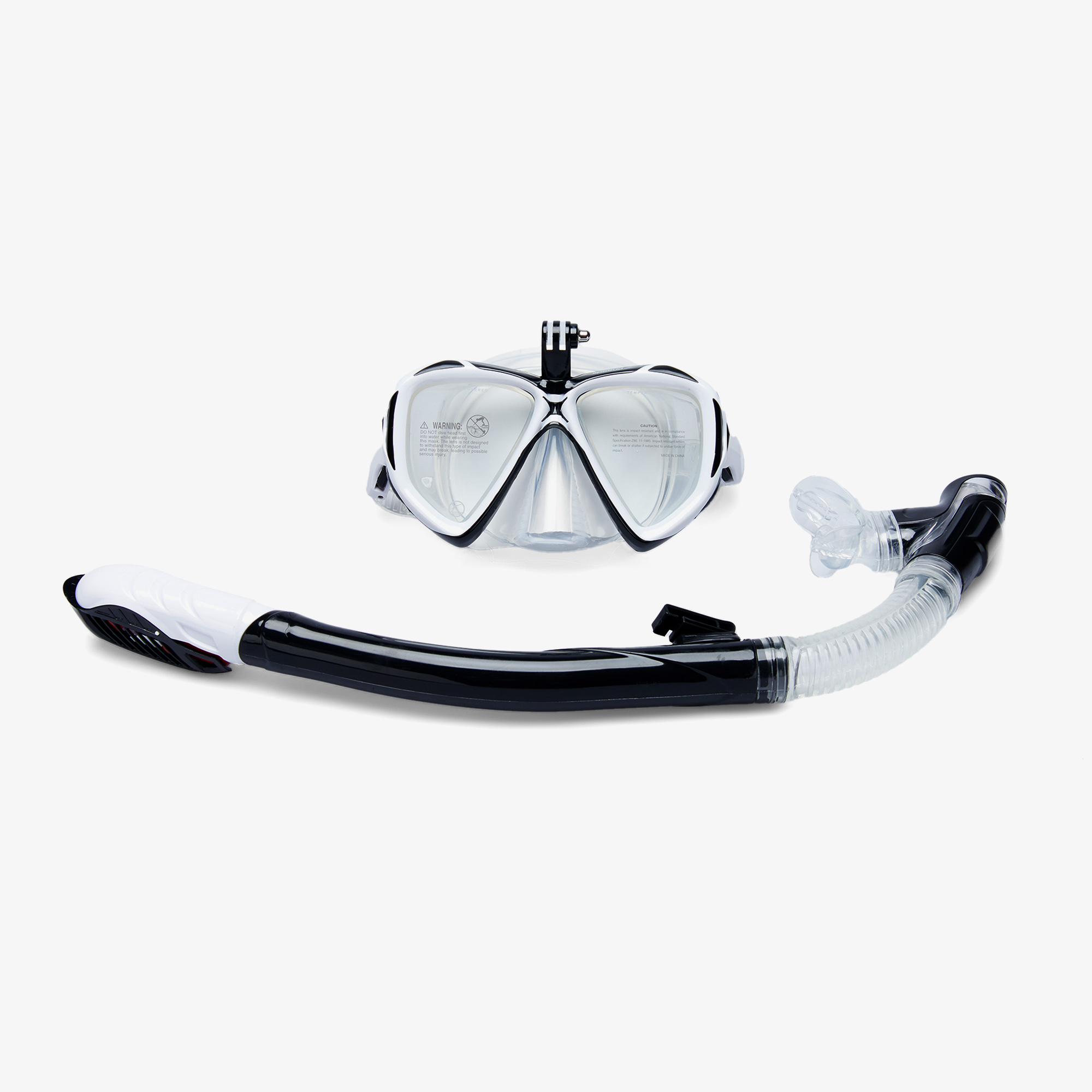  Speedo Dual Lenses Combo Unisex Siyah Şnorkel