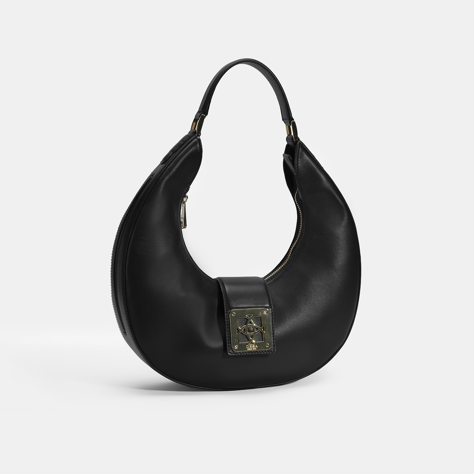 Kadın Siyah Deri Omuz Çantası