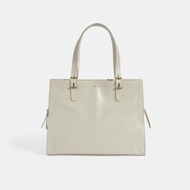  Kadın Beyaz Deri Omuz Çantası