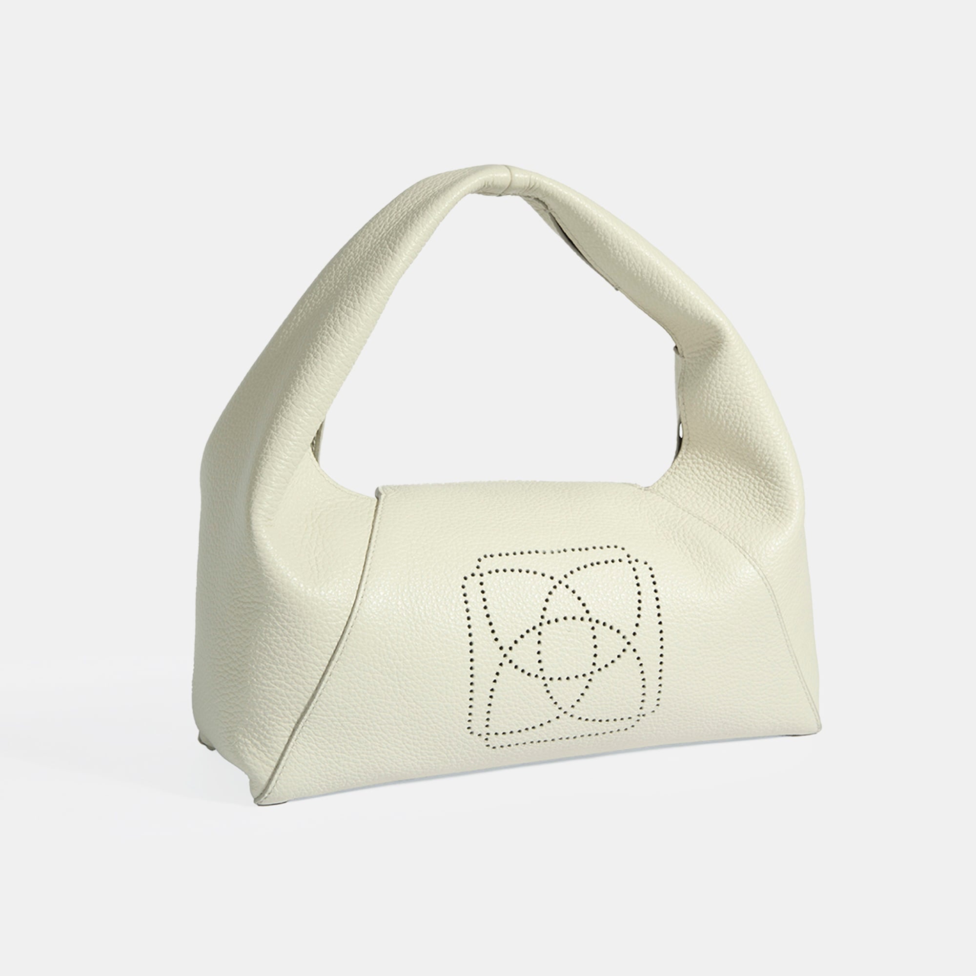 Kadın Beyaz Logo Baskılı Deri Omuz Çantası