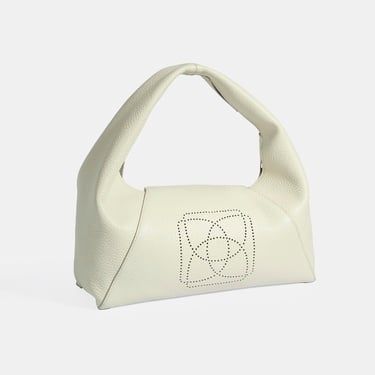  Kadın Beyaz Logo Baskılı Deri Omuz Çantası