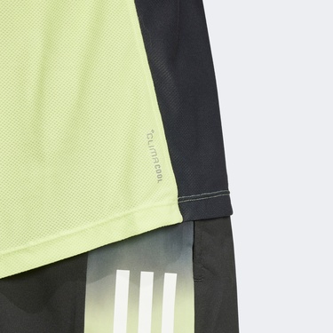  adidas Own The Run Climacool Colorblock Erkek Yeşil Koşu T-Shirt