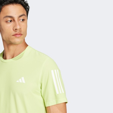  adidas Own The Run Climacool Colorblock Erkek Yeşil Koşu T-Shirt