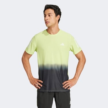  adidas Own The Run Climacool Colorblock Erkek Yeşil Koşu T-Shirt