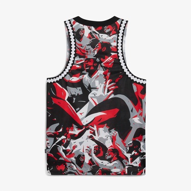  Puma Rival Rage Aop Mesh Tank Erkek Kırmızı Atlet