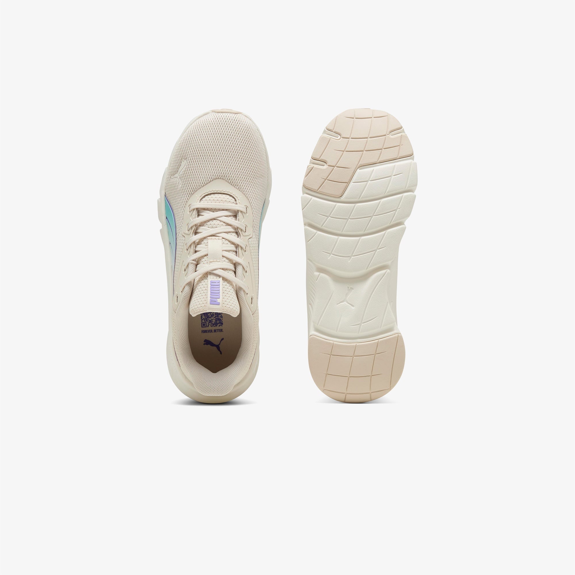 Puma Flexfocus Lite Modern Kadın Krem Koşu Ayakkabısı