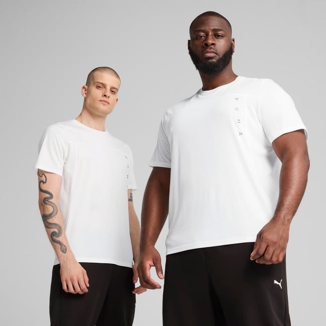  Puma Tad Tech Triblend Erkek Beyaz Antrenman T-Shirt