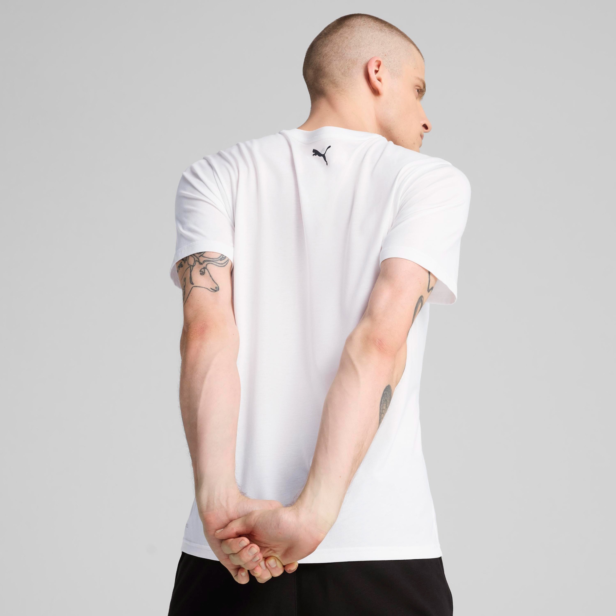 Puma Tad Tech Triblend Erkek Beyaz Antrenman T-Shirt