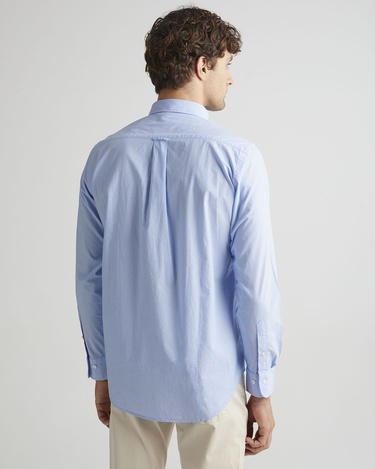  GANT Erkek Mavi Regular Fit Düğmeli Yaka Broadcloth Gömlek