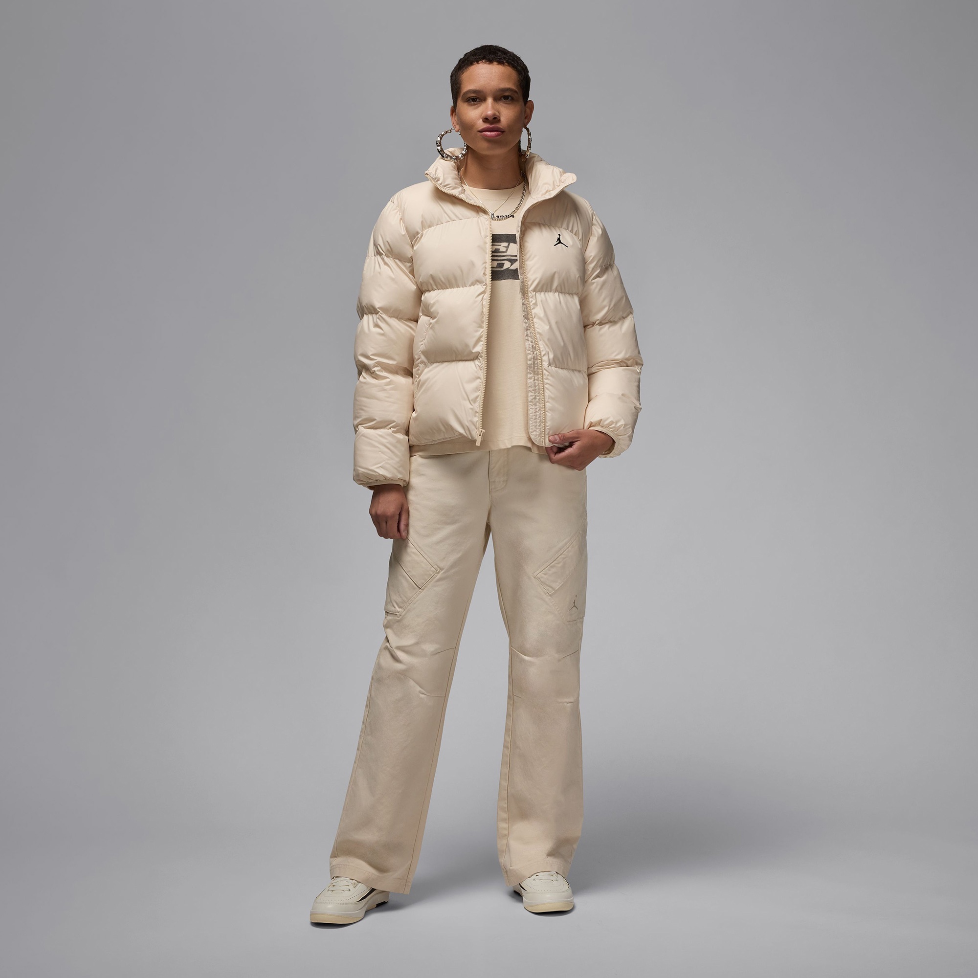 Jordan Puffer Kadın Kahverengi Mont