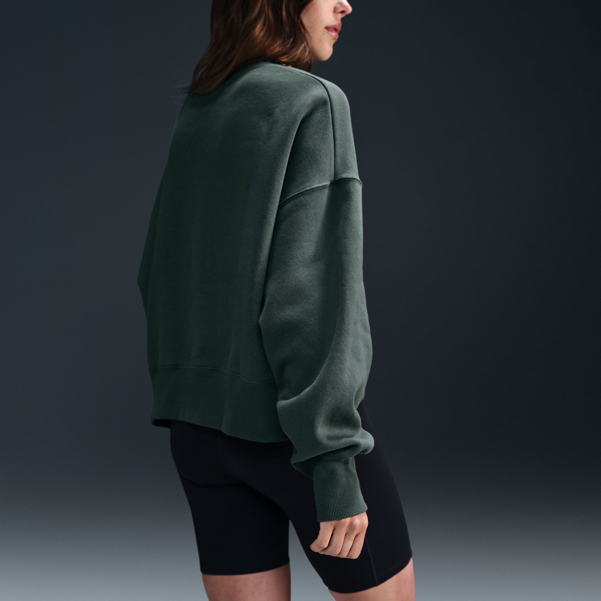 Nike Sportswear Phoenix Fleece Kadın Yeşil Sweatshirt