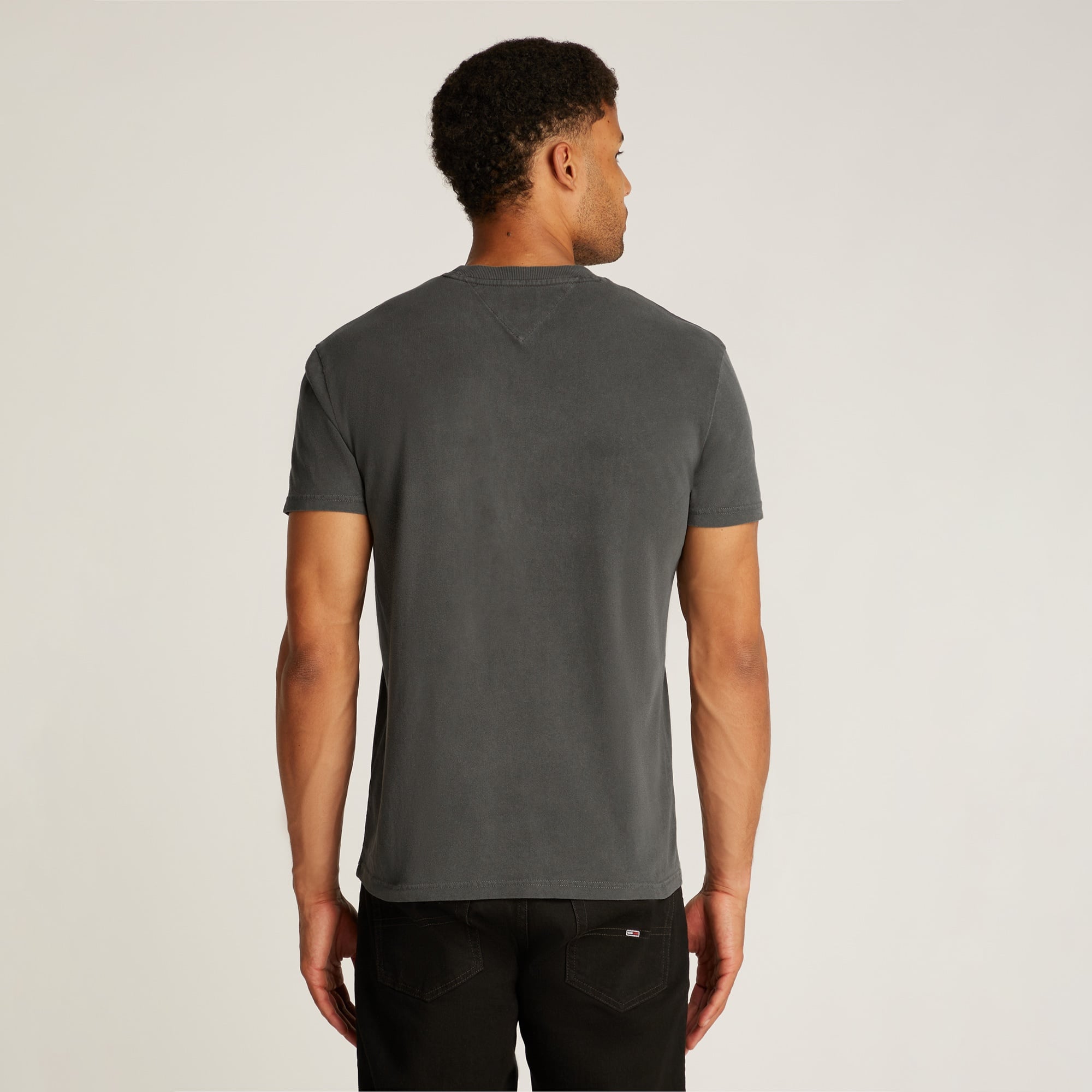 Tommy Jeans Reg Vintage Varsity Erkek Siyah T-Shirt