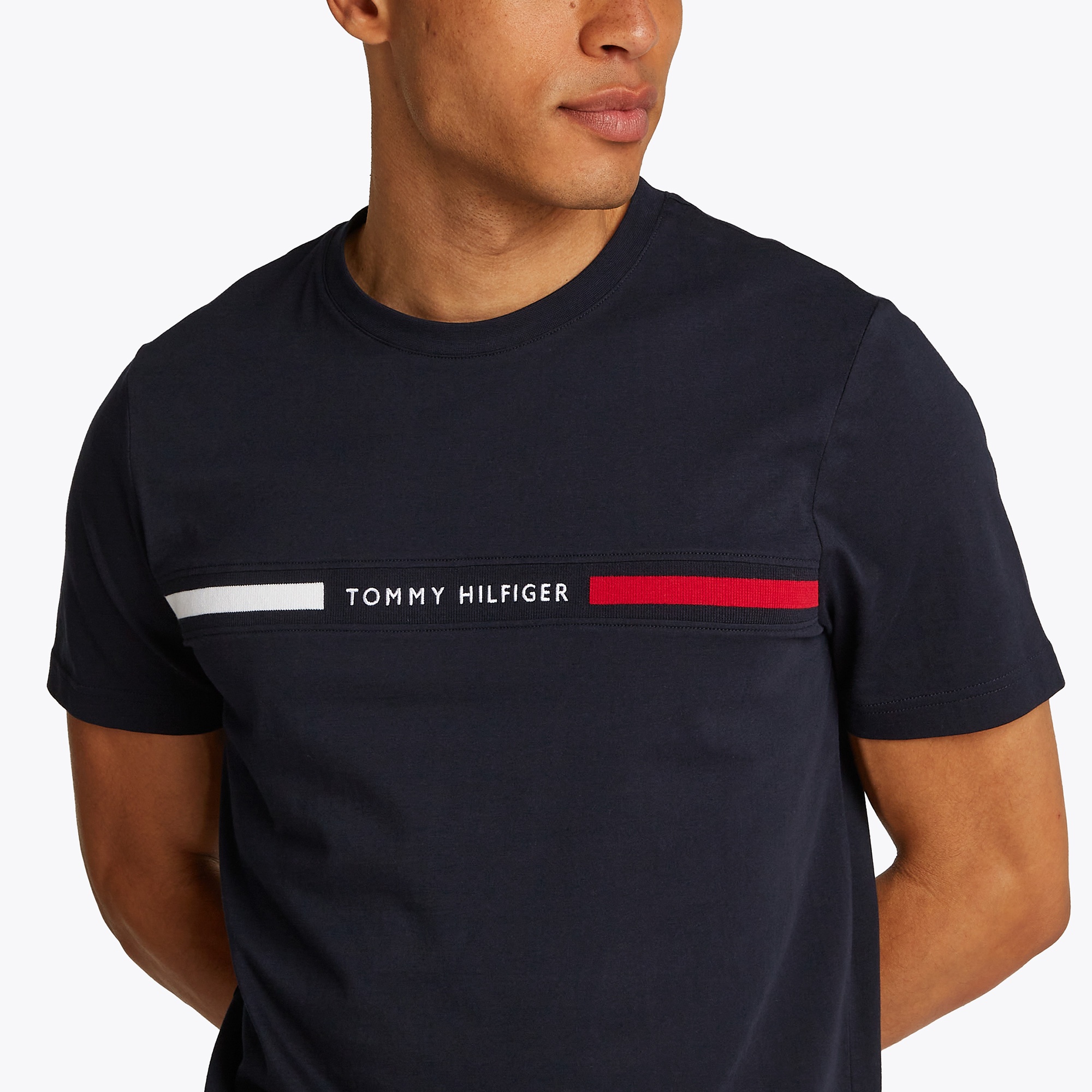 Tommy Hilfiger Brand Love Erkek Lacivert T-Shirt