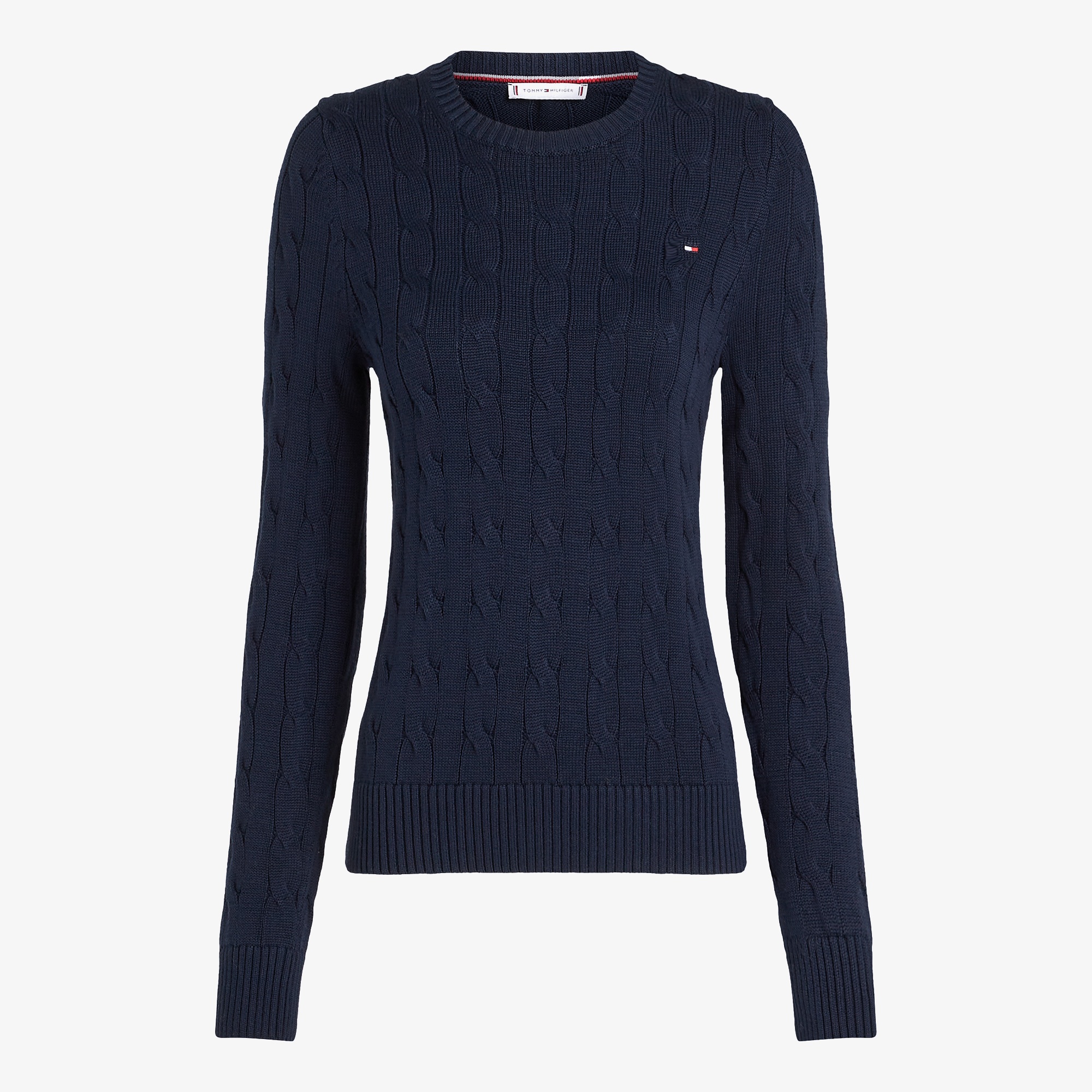 Tommy Hilfiger Co Cable Mid Gg Kadın Lacivert Kazak