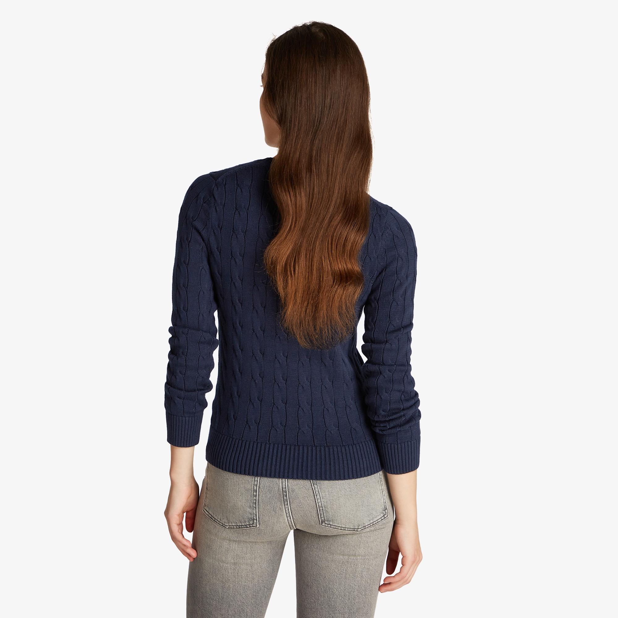 Tommy Hilfiger Co Cable Mid Gg Kadın Lacivert Kazak