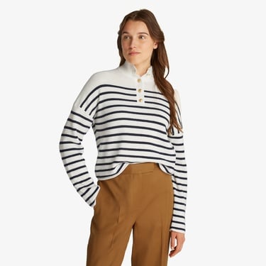  Tommy Hilfiger Gold Button Kadın Beyaz Polo Yaka T-Shirt