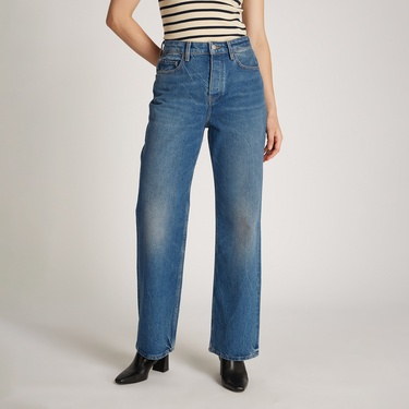  Tommy Hilfiger Loose Straight Kadın Mavi Jean