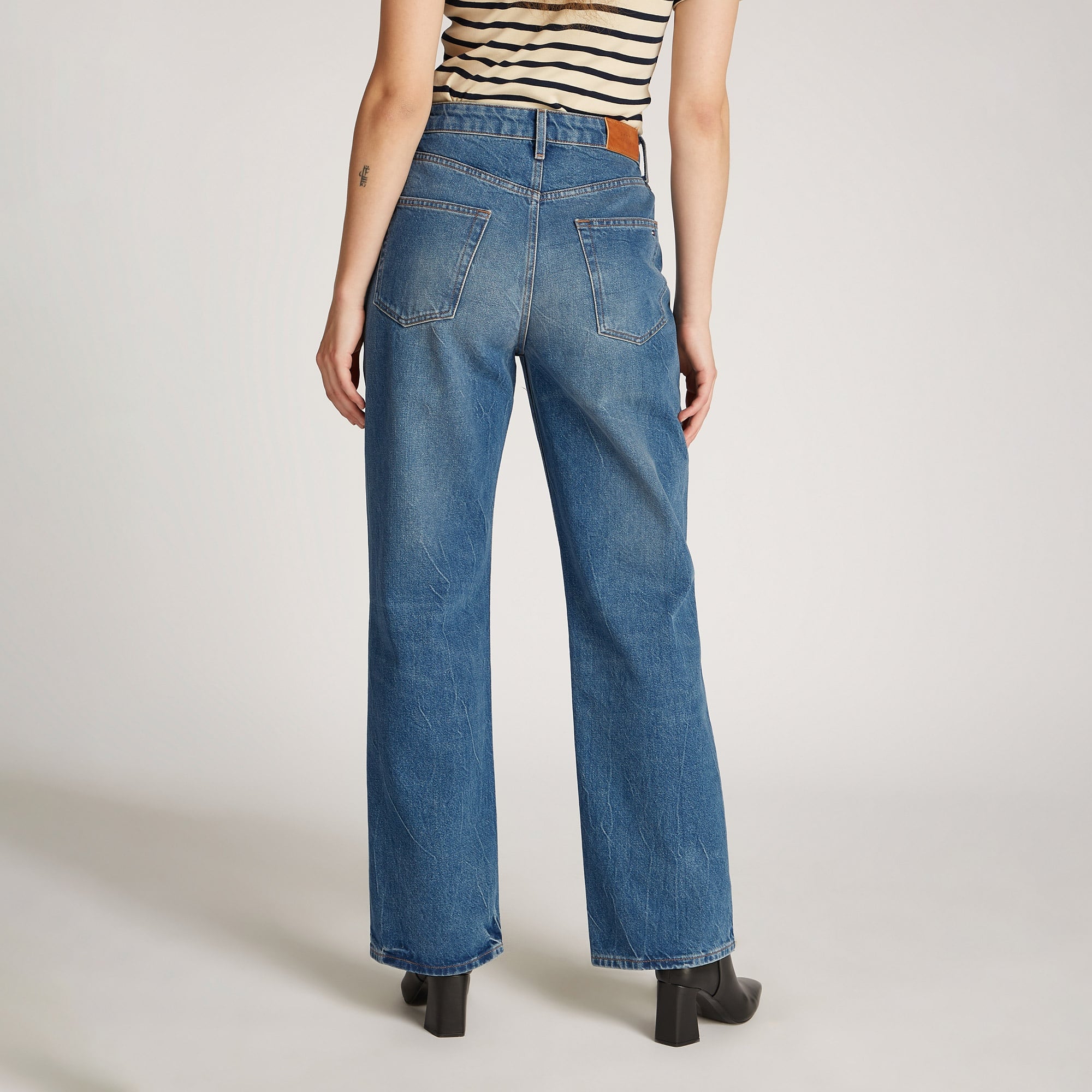 Tommy Hilfiger Loose Straight Kadın Mavi Jean