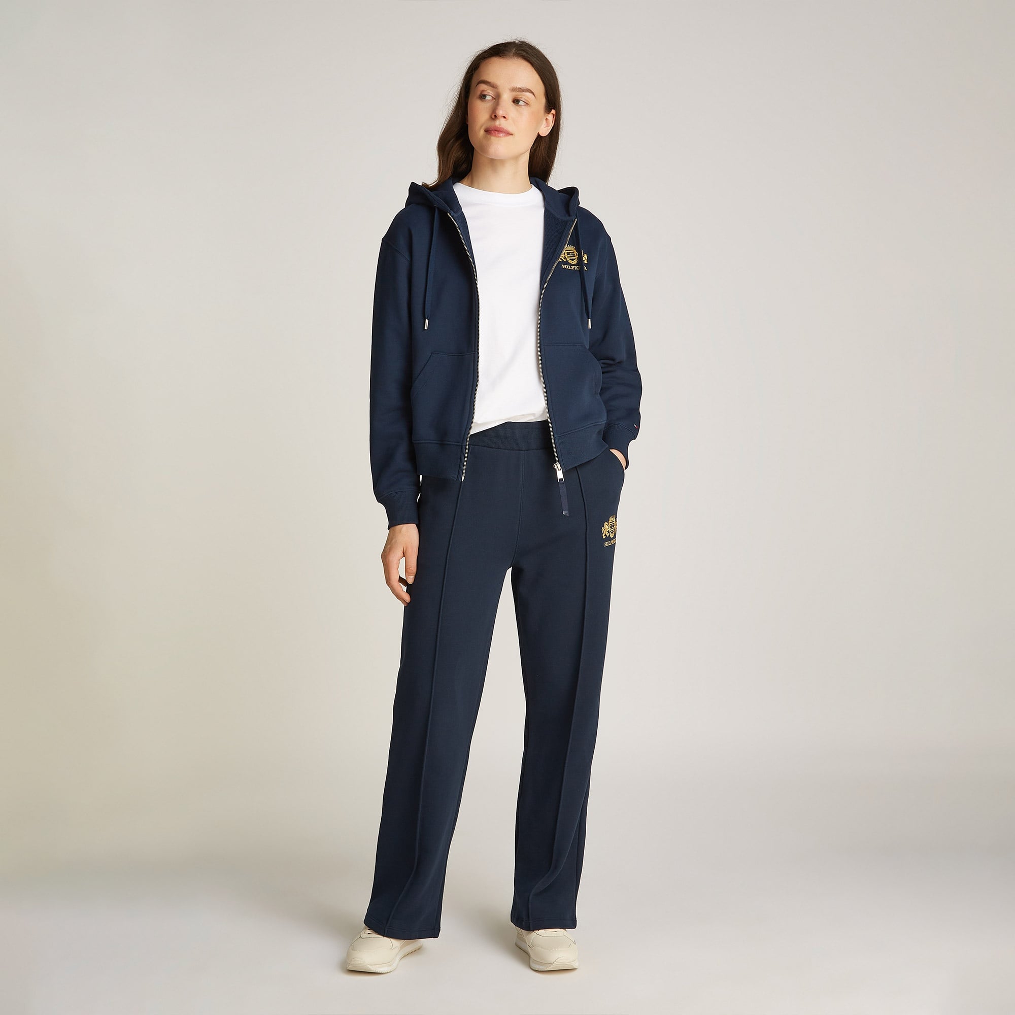 Tommy Hilfiger Reg Varsity Zip Kadın Lacivert Hoodie