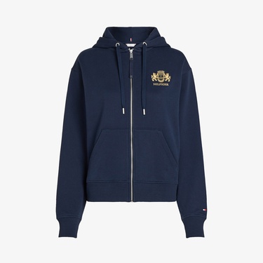  Tommy Hilfiger Reg Varsity Zip Kadın Lacivert Hoodie
