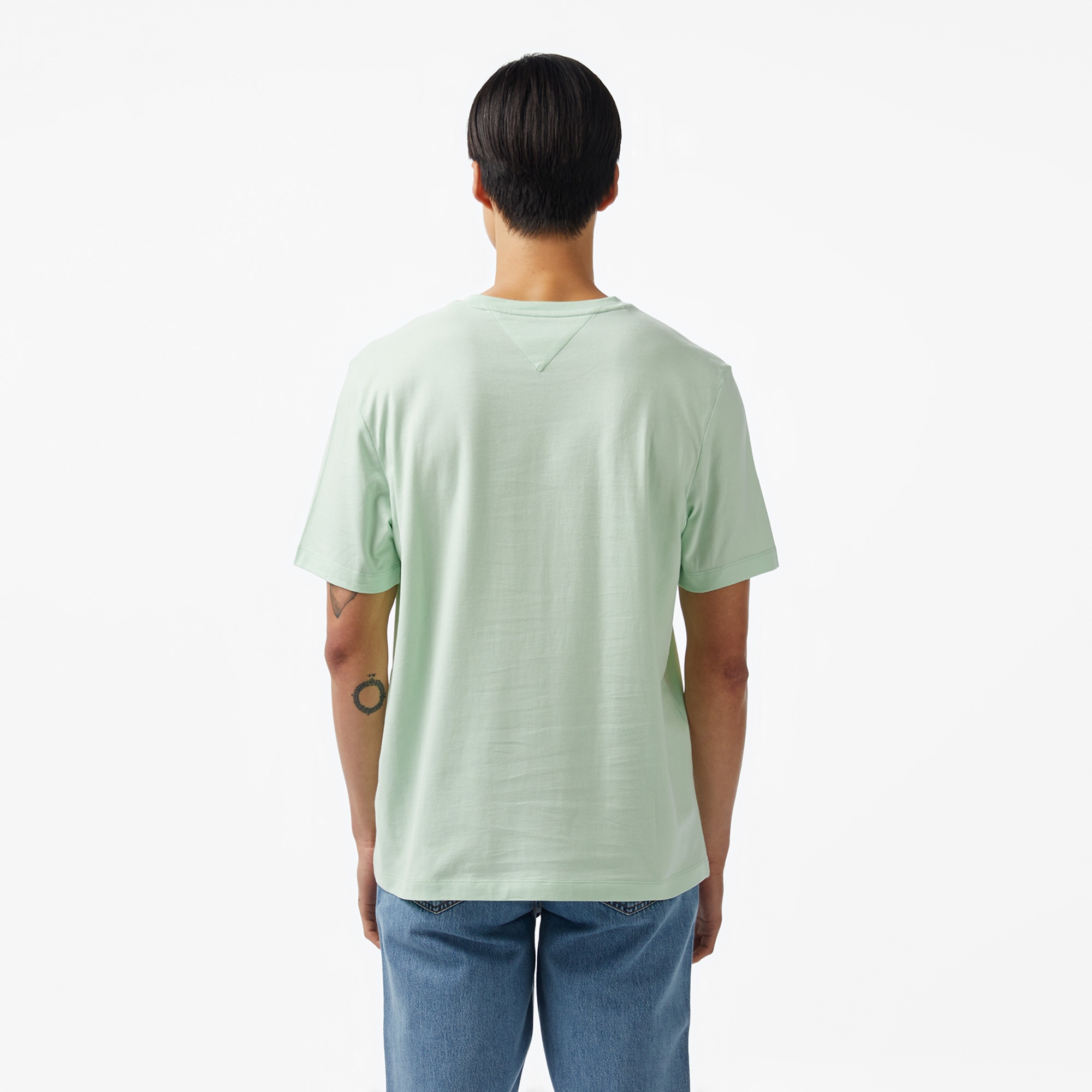 Tommy Hilfiger Ess Seasonal Reg Fit Solid Erkek Yeşil T-Shirt