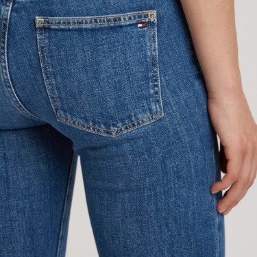  Tommy Hilfiger Bootcut Rw Mid Kadın Lacivert Jean