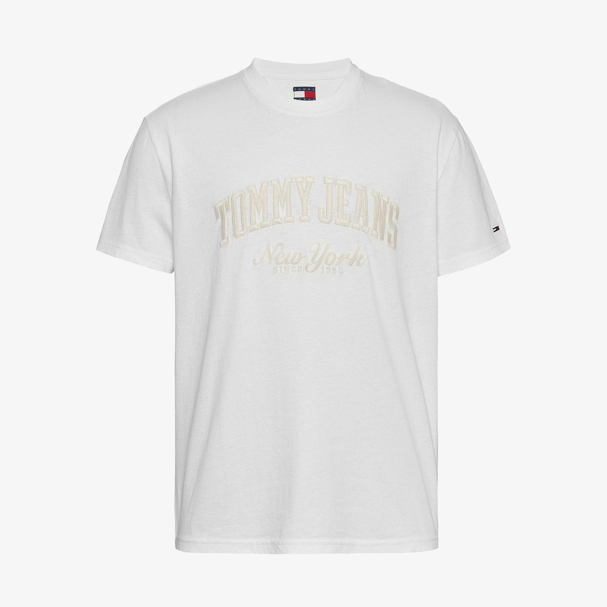 Tommy Jeans Reg Vintage Varsity Erkek Beyaz T-Shirt