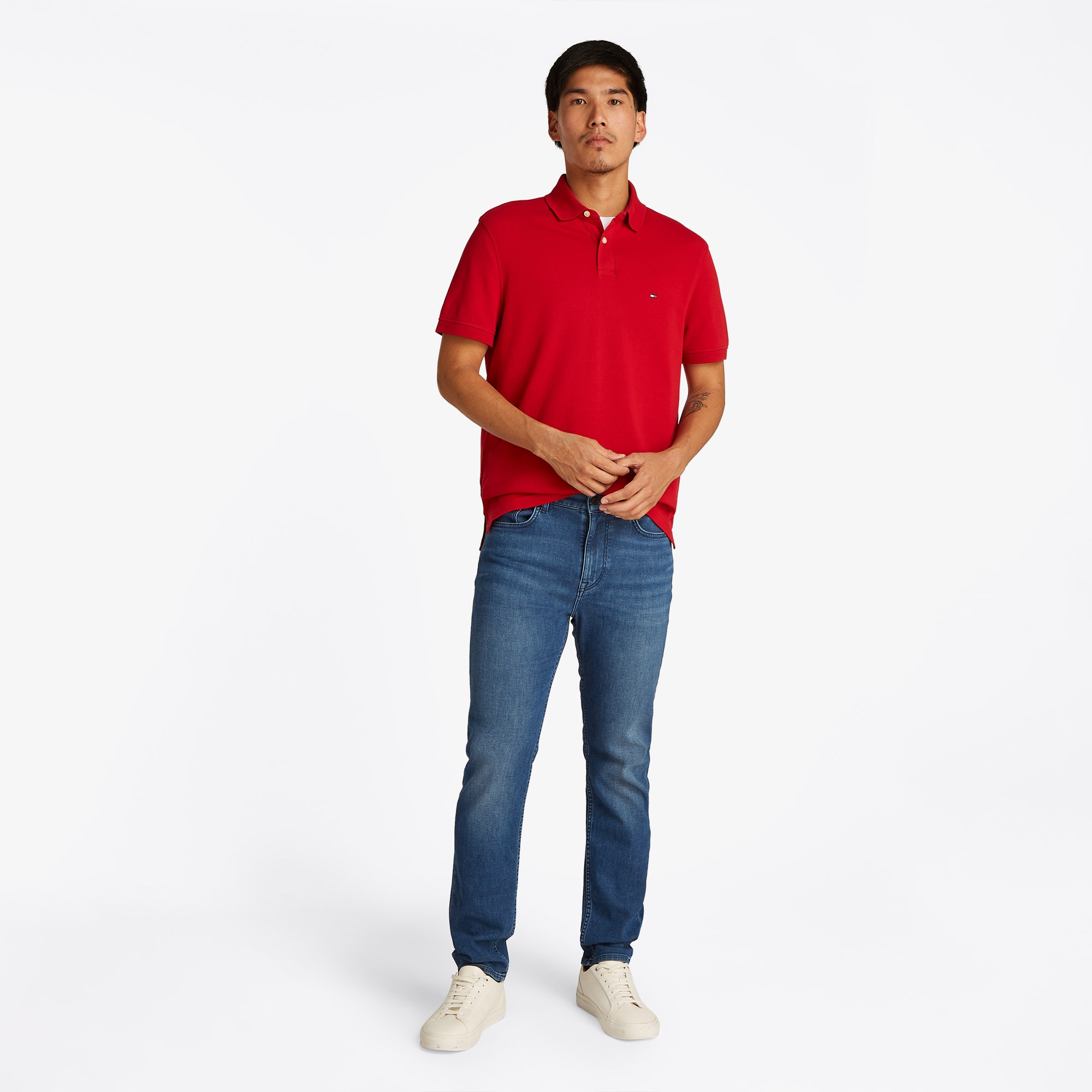 Tommy Hilfiger Nos Erkek Kırmızı Polo T-Shirt