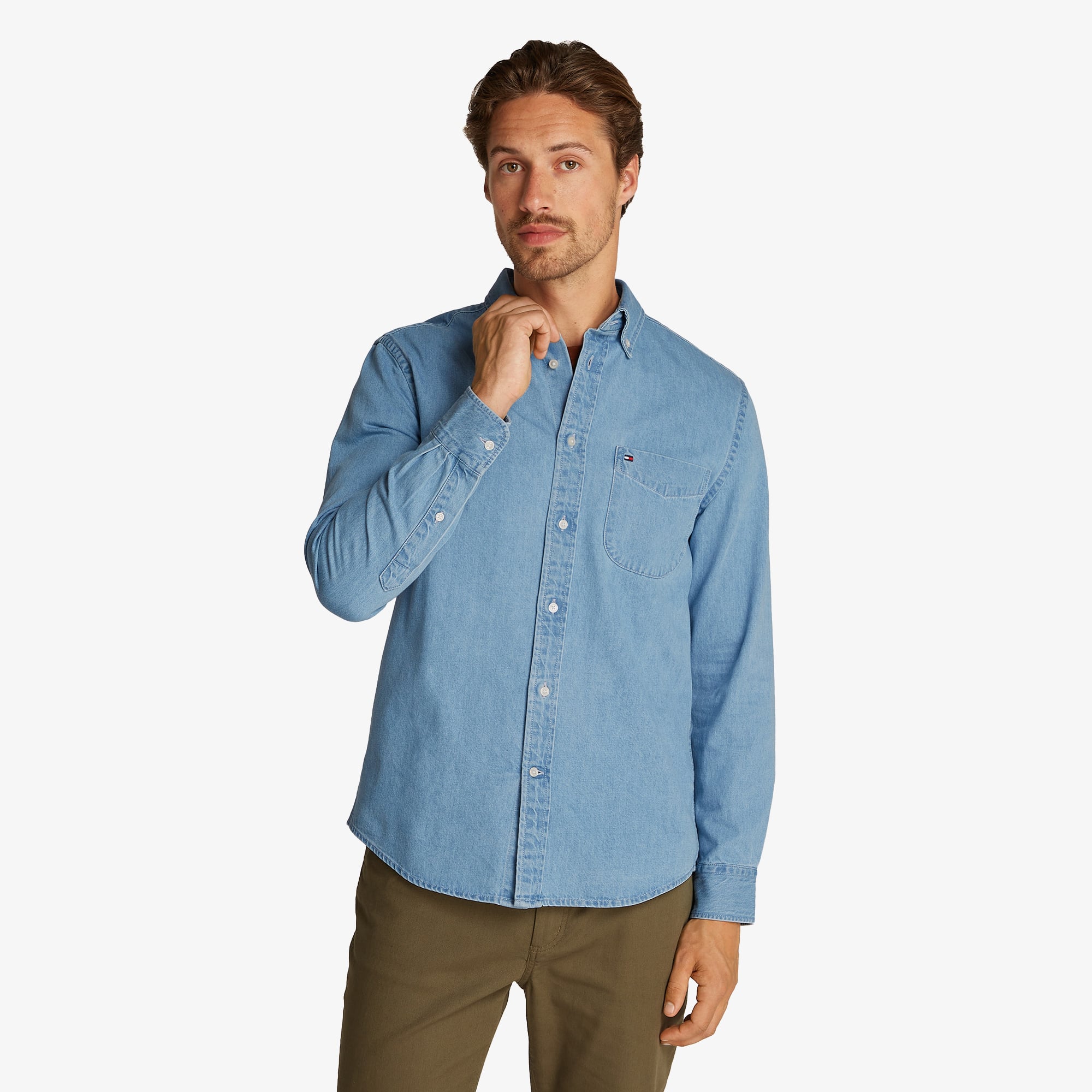  Tommy Hilfiger Denim Erkek Lacivert Gömlek