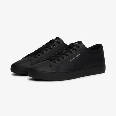  Tommy Hilfiger Core Low Leather Erkek Siyah Sneaker