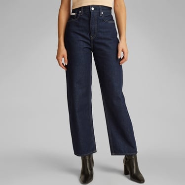  Calvin Klein Barrel Kadın Lacivert Jean