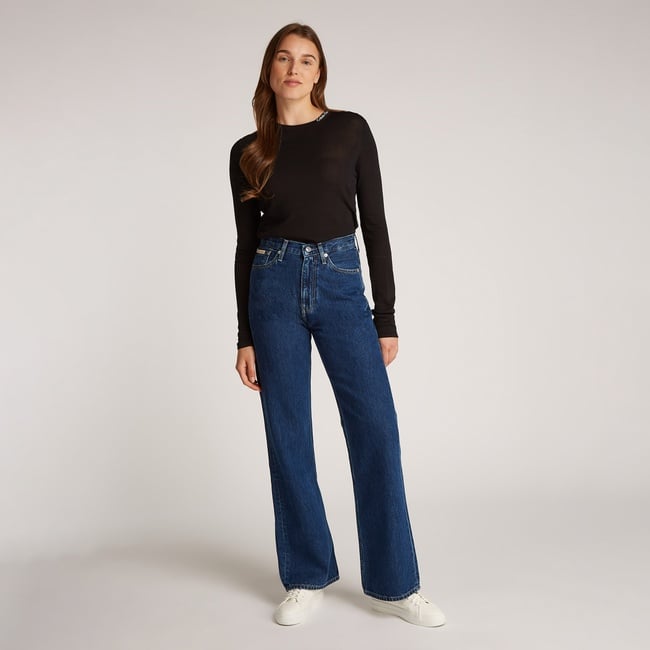  Calvin Klein Authentic Bootcut Kadın Lacivert Jean