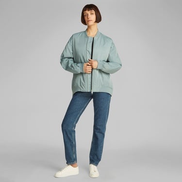  Calvin Klein Long Bomber Kadın Mavi Ceket