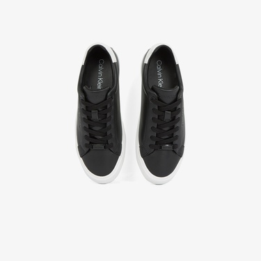  Calvin Klein Lace Up Texture Kadın Siyah Sneaker