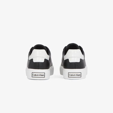  Calvin Klein Lace Up Texture Kadın Siyah Sneaker